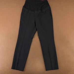 H&M Mama Women's Maternity Large Slim Fit Black Pull On Ankle Dress Pants New - Picture 1 of 13