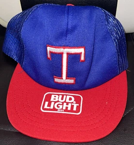 TEXAS RANGERS Bud Light Mesh Trucker Snapback Hat  - Picture 1 of 5