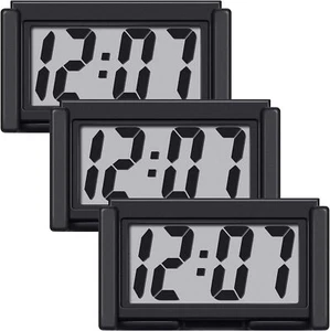 3 Pieces Mini Digital Clock Small Magnetic Clock Car Dashboard Clock Stick on Cl - Picture 1 of 2