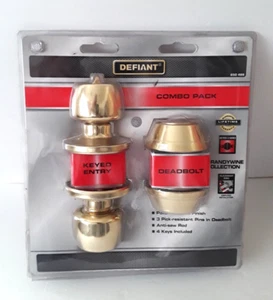 Defiant Brandywine Entry Knob and Double Cylinder Deadbolt Combo Pack  - Picture 1 of 2
