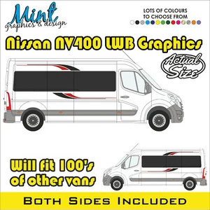 LWB NISSAN NV400 L3 autocaravana cámper calcomanías pegatinas furgoneta gráficos SIN P&P 010 - Imagen 1 de 4