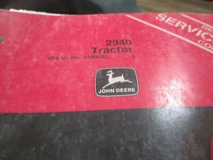 John Deere 2940 Tractor Operators Manual  S/N 430000L- - Picture 1 of 3