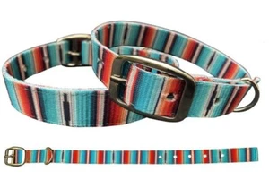 COLLAR PERRO Serape Diseño SUROESTE Nylon con Hebilla y Anillo D para sujetar correa - Imagen 1 de 1