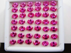 AAA 7x5 mm Zafiro Rosa Ceilán Natural Suelto Ovalado Piedras Preciosas Corte Lote 12 Piezas - Imagen 1 de 7