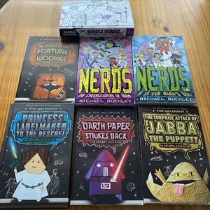 Lot of 7 YA books Middle School James Patterson, Nerds, Origami Yoda, Nerds - Picture 1 of 2