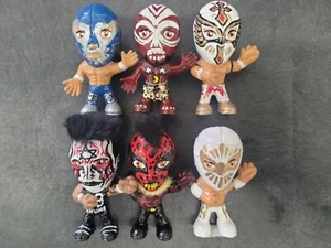 Six Mini Luchador Figures.  Canek Kamala Mistico - Picture 1 of 4
