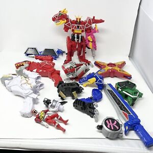 Dino Charge Megazord Power Rangers Red Deluxe Zord Sentai Saber 2015 Bandai LOT