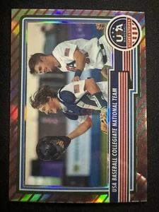 Kyle Teel Jack Hurley 2023 Panini USA Baseball Stars & Stripes Prizm Card #97 - Picture 1 of 2
