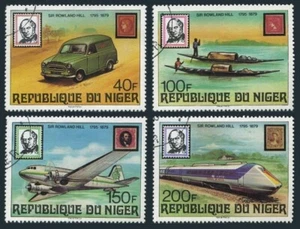 NIGER Sir ROWLAND HILL - 1979 - 4 estampillas en estampillas - Scott# 474-477 - Imagen 1 de 1