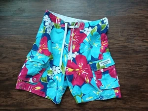 Men's Abercrombie & Fitch Cargo Board Swim Shorts Floral Mens Sz M Y2K - Picture 1 of 6
