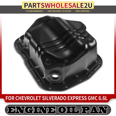 Cacerola de aceite inferior del motor con tapón de drenaje para Chevy Silverado 2500 HD GMC Sierra 6,6 L Foto 1 de 4