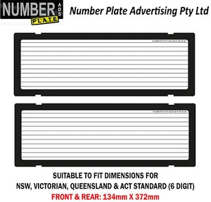 Number Plate Covers - 6 Digit - Clip On - Lines (NSW, VIC,QLD,ACT,SA, WA) - Picture 1 of 1