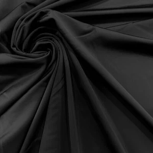 Tela de nailon spandex negra de colores lisos premium de 4 vías elástica de 60" de ancho por yarda - Imagen 1 de 5