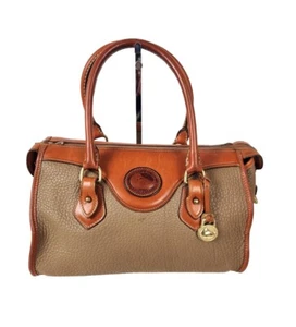 Dooney & Bourke Tan All Weather Leather Bag Satchel Purse Handbag 12x8x5 - Bild 1 von 7