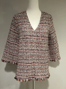 Biesen XS gewebtes mehrfarbiges Damen Top mit Fransenbesatz - Bild 1 von 9