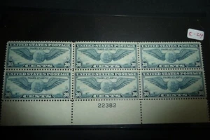 c24 us air mail plate blk of 6. mint f/vf mnh - Picture 1 of 4