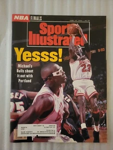 6/15/1992 Sports Illustrated Yesss! Michael's Bulls shoot it out with Portland - Picture 1 of 5