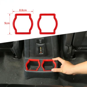 Para 2007-2012 Dodge Nitro Taza Trasera Marco Decoración Cubierta Borde Bisel Rojo - Imagen 1 de 11