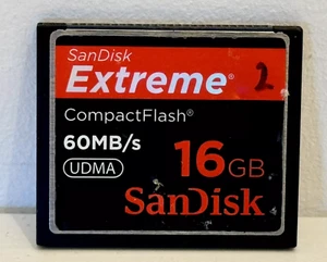 SanDisk 16GB Extreme CF Memory Card CompactFlash 60MB/s UDMA - Picture 1 of 4
