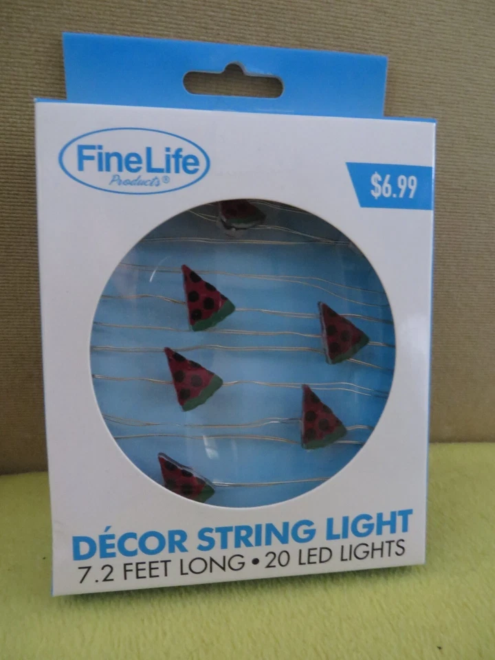 Green & Red Watermelon Lights String-20 LED Lights 7.2 ft Battery Operated - Image 1 of 1