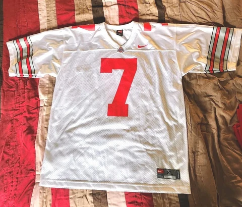 Ohio State Buckeyes Nike Football Jersey Mens White XL Authentic Ginn Stroud #7 Cover