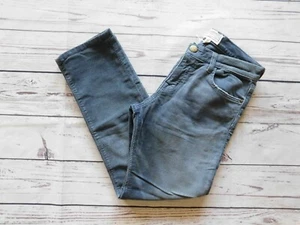 Current Elliott Slate Blue Slim Straight Leg Crop Boyfriend Corduroy Jeans Pants - Picture 1 of 3