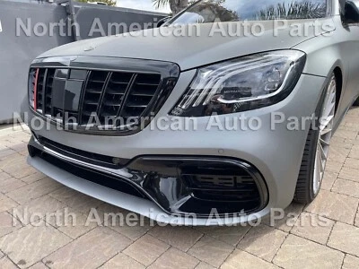 S63 Front Bumper + Grille S550 Facelift S560 Style 2014 2015 2016 2017 2018 2020 - Image 1 of 4