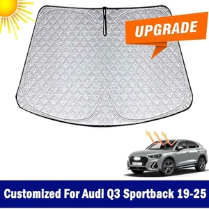Thicken Upgrade Windshield Sun Shade For Audi Q3 Sportback 2019-2025 Sun Visor - Picture 1 of 10