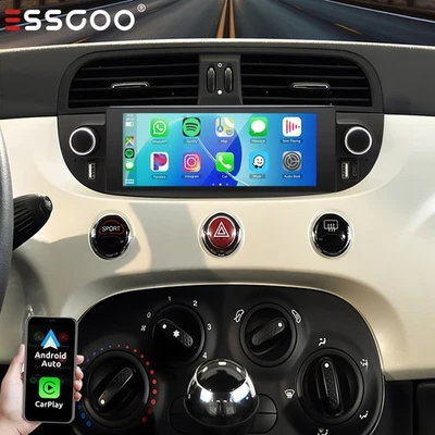 Per FIAT 500 2007-2015 Autoradio Wireless Carplay Android 15 64GB GPS Navi FM BT - Immagine 1 di 4