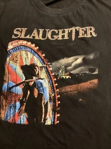 Vintage Slaughter Stick It To Ya Shirt Size XL Single Stitch Black European Tag - Picture 1 of 3