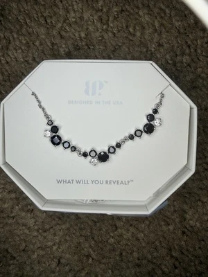 Collar BP OG gotas de gema NK34531 ónix negro circonita cúbica sobre rodio Foto 1 de 3