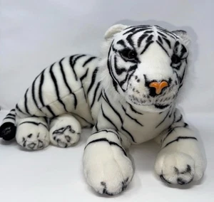 "Tigre siberiano grande felpa blanca animal de peluche realista gato grande 25""" - Imagen 1 de 5