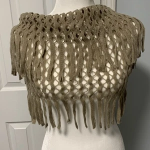 Creme hellbraun offenes Webhalstuch - Bild 1 von 2