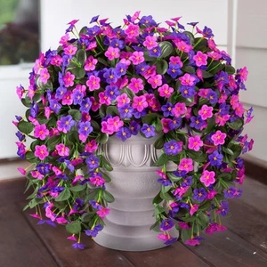 Artificial Fake Hanging Flowers Plants Vines for Outdoor Spring Decoration, 2... - Picture 1 of 8