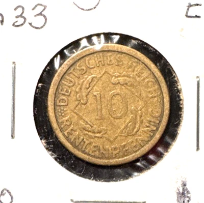 Germany 1924 E 10 Rentenpfennig KM 33 VF - Image 1 of 2