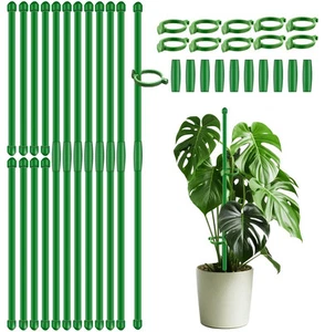 20Pcs Plant Support Stakes 17 inch Garden Orchid Sticks Extended to 3ft 4ft 5... - Picture 1 of 7
