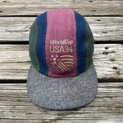 Sombrero de lana de cinco paneles vintage raro Adidas Copa Mundial 1994 Foto 1 de 4