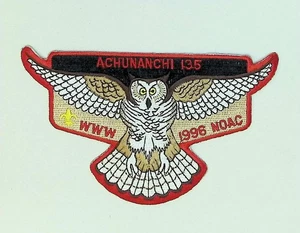 Achunanchi Lodge 135 Choccolocco Council AL 1996 NOAC Flap RED Bdr (CB454) - Picture 1 of 2