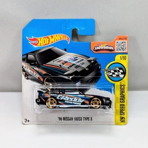 Hot Wheels 2016 Speed Graphics '96 Nissan 180SX Type X - Scheda corta Greddy - Foto 1 di 6
