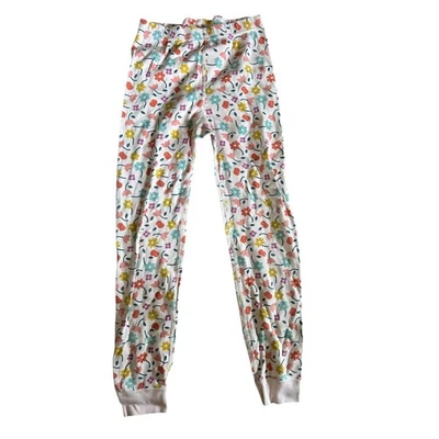 Hanna Andersson розовый цветочный цветок печати пижамы брюки девочки размер 8 - Изображение 1 из 4