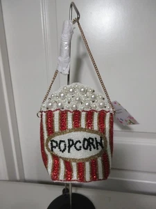 FROM INDIA HANDCRAFTED BEADED POPCORN BAG SATCHEL        NWT - Picture 1 of 8