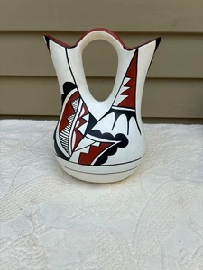 Vintage Jemez Pueblo Keramik 8" Hochzeit Vase handbemalt - Bild 1 von 6
