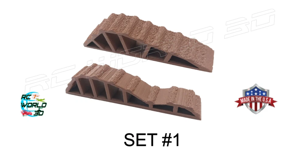 RC Crawler Indoor Obstacle 3D Printed Terrain Ramps Truck Course 1SET 2 RAMPS - Image 1 of 4