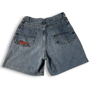 Vintage Y2K Lee Pipes Jorts Jean Shorts Skater Fits Waist 28” - Picture 1 of 8