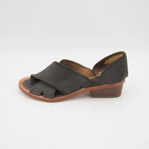 Alberto Fermani Women's Suede Leather Block Heel Sandals 7.5 EU 38 Gray Shoes - Picture 1 of 11