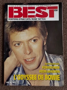"BEST" French Music Magazine 1981 - Bowie Cure Bunnymen Stray Cats Ramones + - Picture 1 of 18