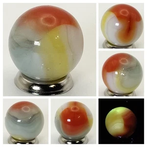 Marmo 16mm Vitro Agata Tri Lite Giallo Rosso 9,5 UV - Foto 1 di 12