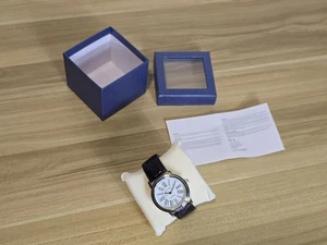 Herren Montine Quarzuhr Lederarmband (schwarz) Edelstahl wasserdicht. - Bild 1 von 11