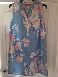 Joules print tunic top Size 10 Sleeveless linen type print - Picture 1 of 1