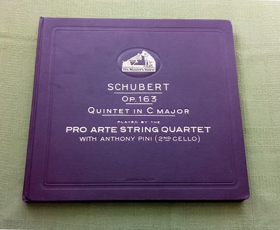 HMV Schubert Quintet In C- Pro Arte String Quartet Anthony Pini Cello - 5x78s NM - Image 1 of 4